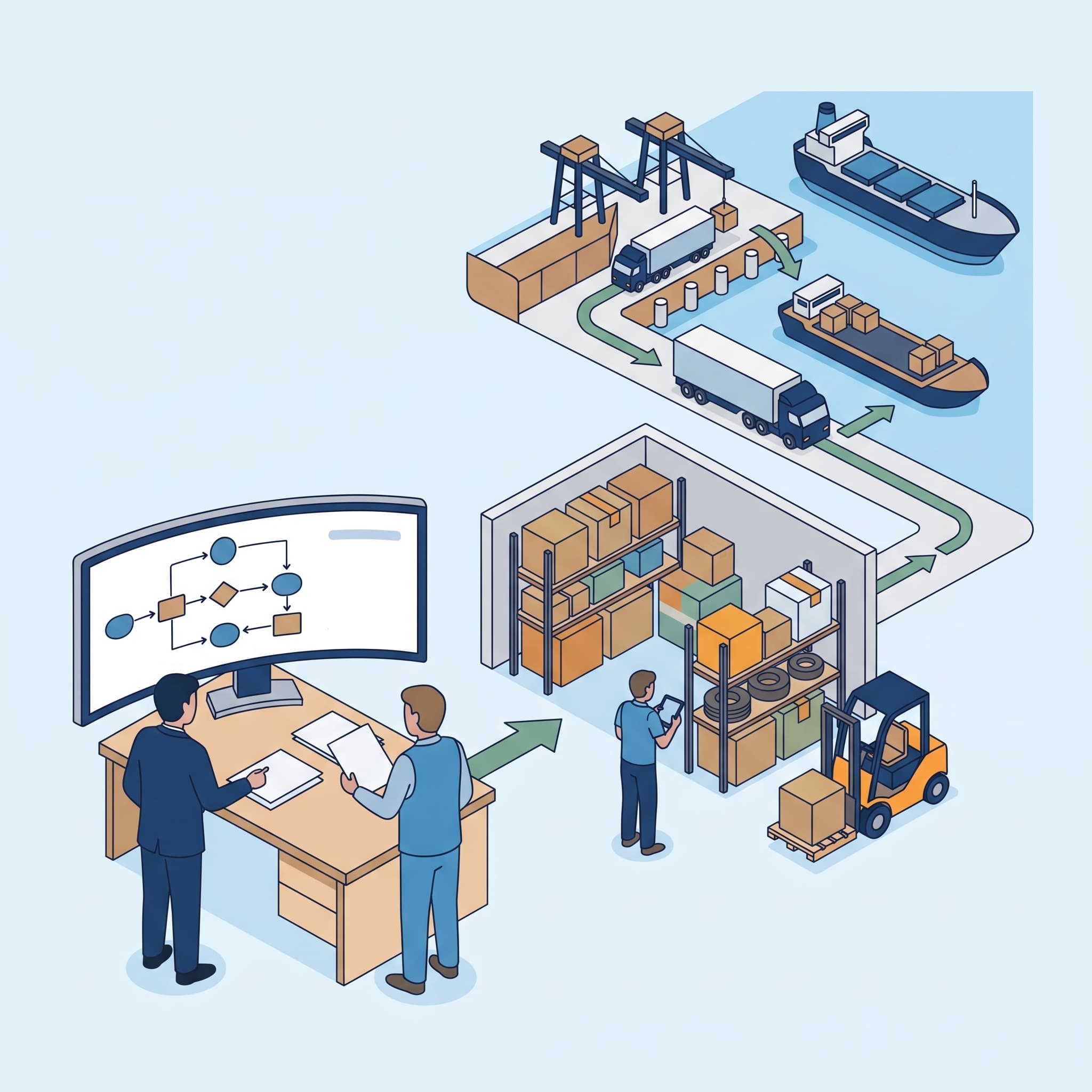 Ilustrasi Supply Chain Management