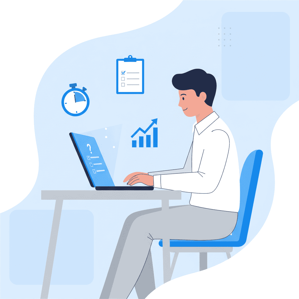 Ilustrasi Platform Simulasi Ujian